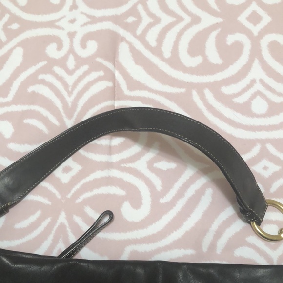 Coach Hampton Pleated Black Leather Hobo Bag - Picture 5 of 15